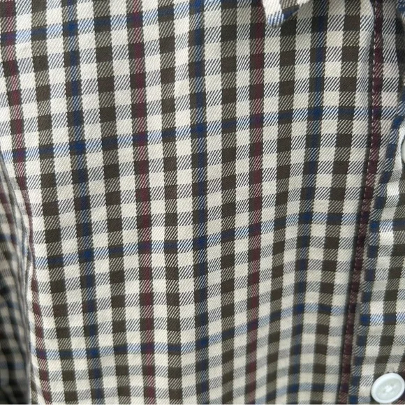 Wax London Tan Plaid Casual Button Down Shirt Long Sleeve Men’s Small - Picture 4 of 8